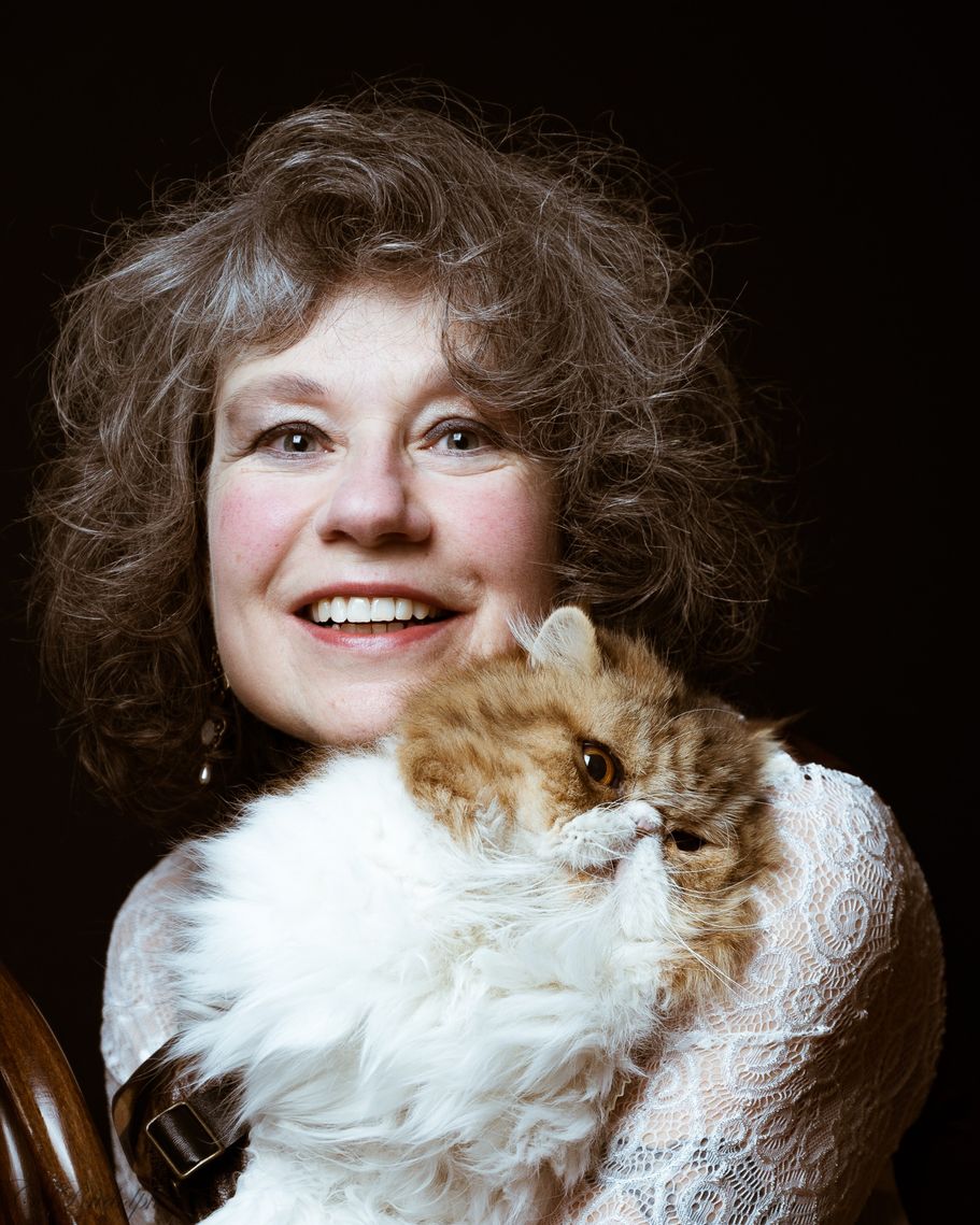 Selbstportrait mit Katze