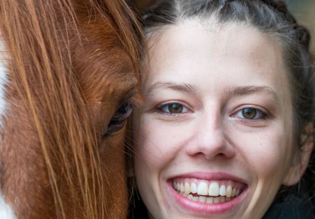 Kopf an Kopf: Pferd und Mensch